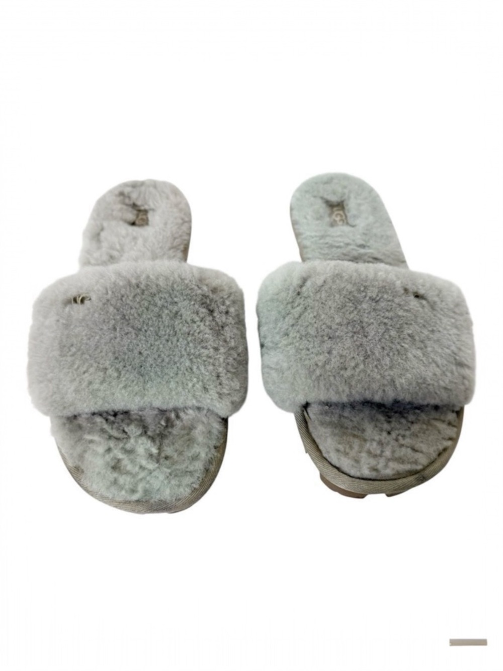 UGG Womens Cozette Gray Simplistic‎ Casual Fuzzy Fashion Slipper 1100892 Size 10